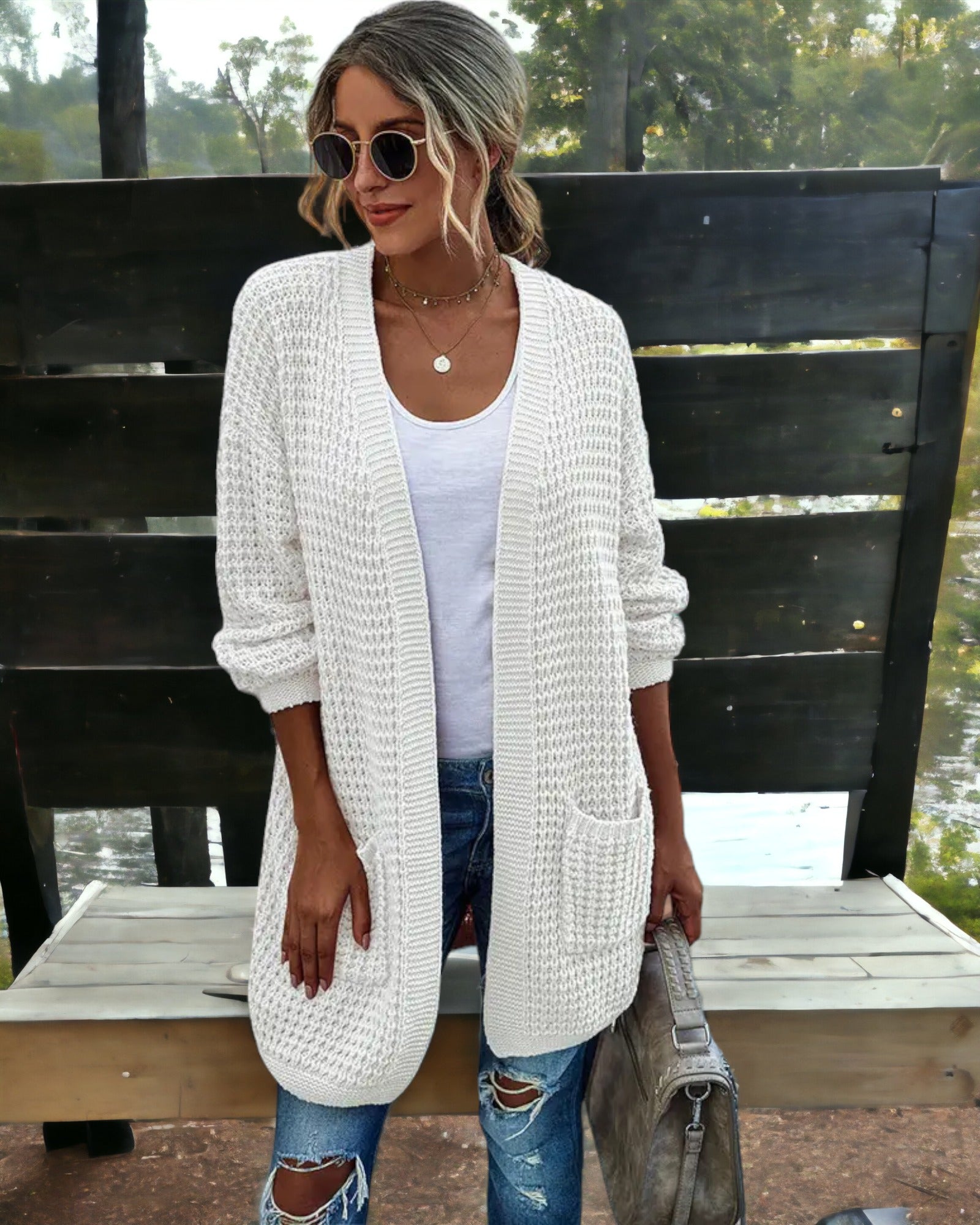 Loose weave cardigan hotsell